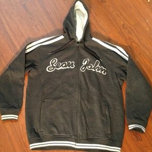 Sean John full zipper jacket with hood XL Gray